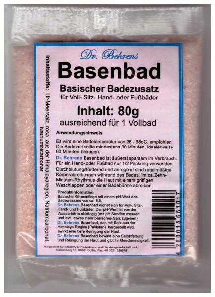 "Dr. Behrens" - Basenbad für 10 Vollbäder = 10 Beutel a´80g